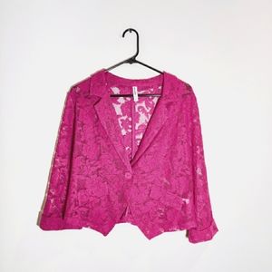 ⭐Xhilaration | Women's Lace Blazer Pink